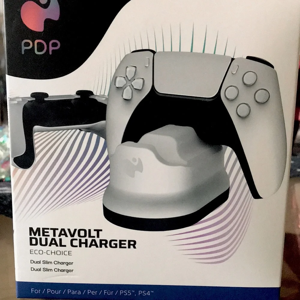 PDP METAVOLT DUAL CHARGER Eco-Choice Dual Slim Charger; White; PS5